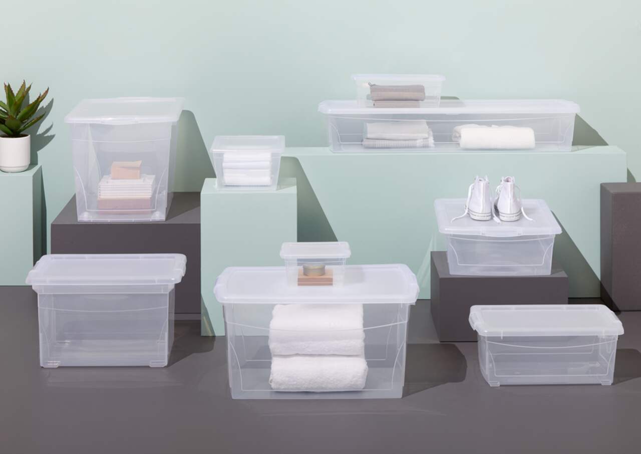 type A Clarity Transparent Storage Box with Lid, 6-L