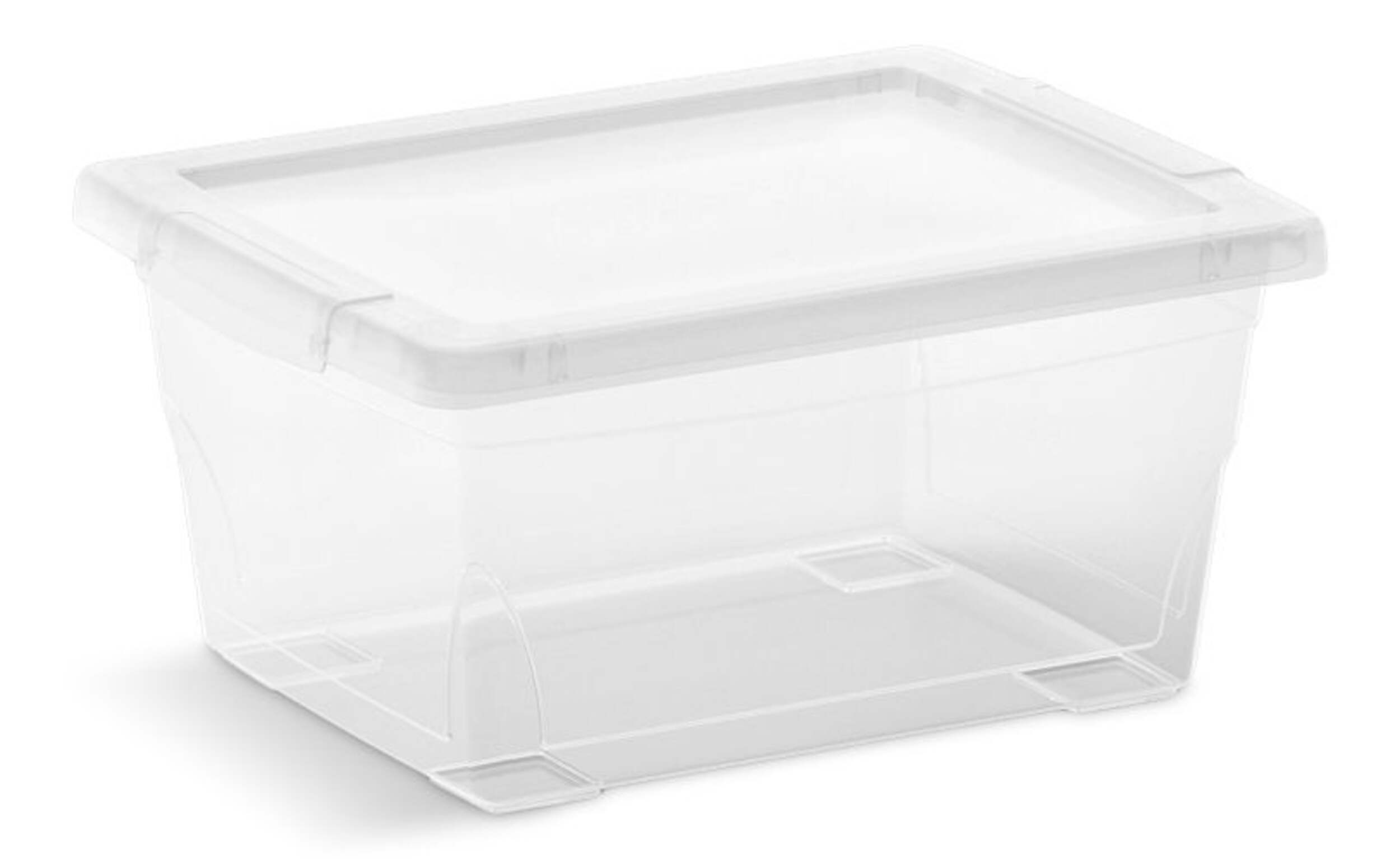 Bac de rangement Type A Clarity avec couvercle, transparent, 2 L Front_Angled_Right