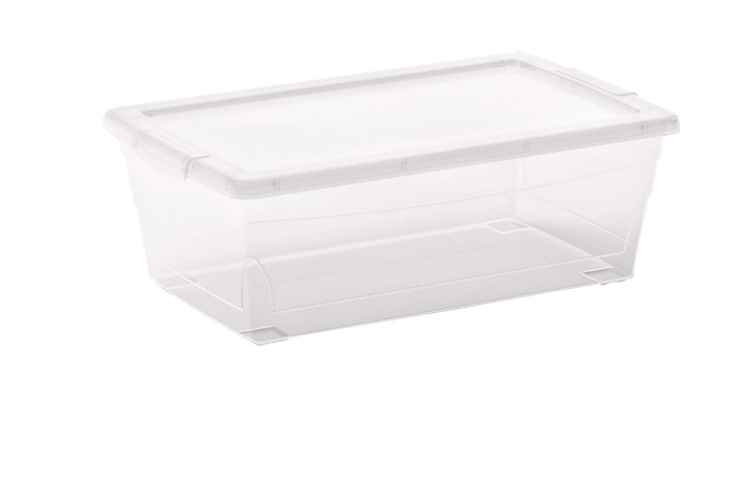 type A Clarity Transparent Storage Box with Lid, 6-L Front_Angled_Right