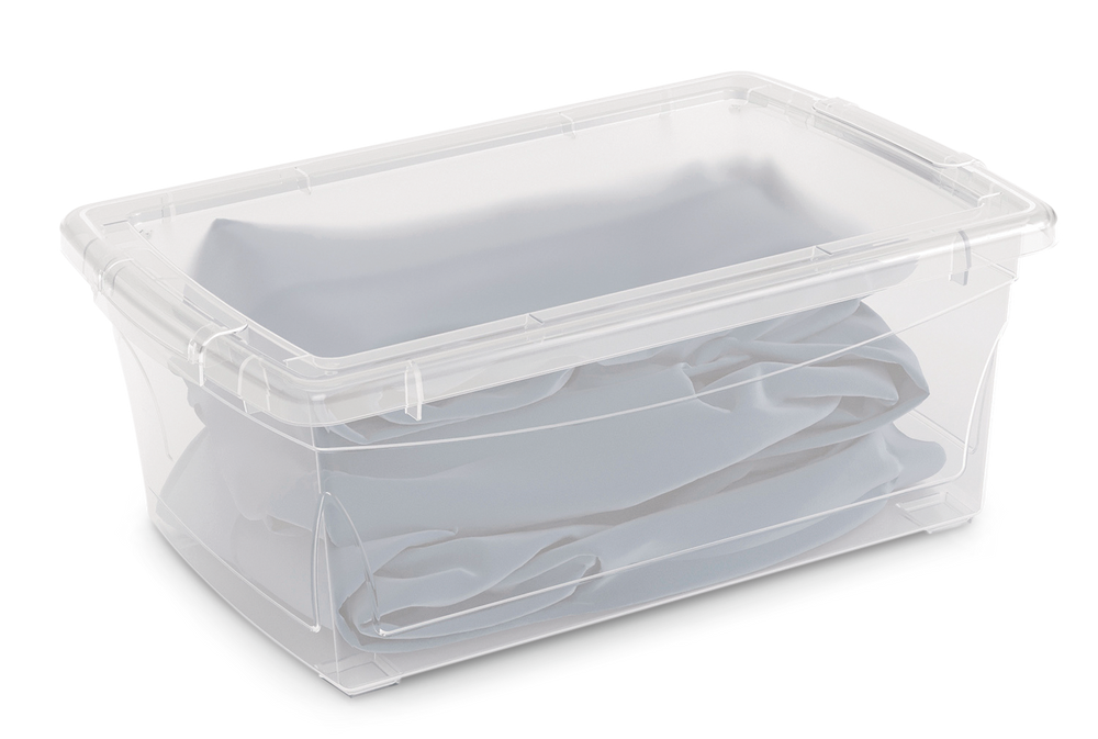 type A Clarity Transparent Storage Box with Lid, 15L Canadian Tire