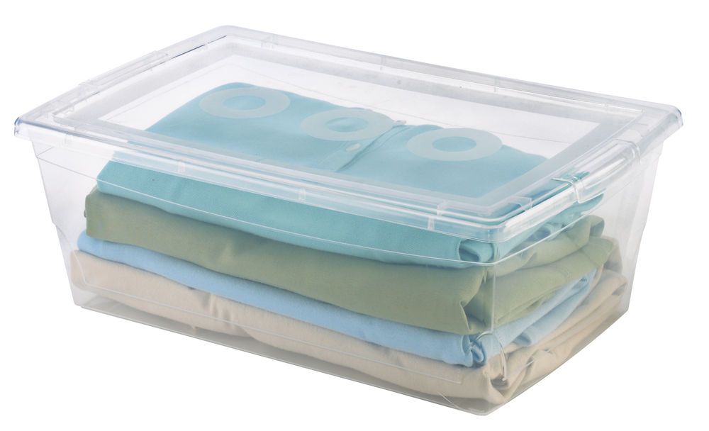 type A Clarity Transparent Storage Box with Lid, 9L Canadian Tire