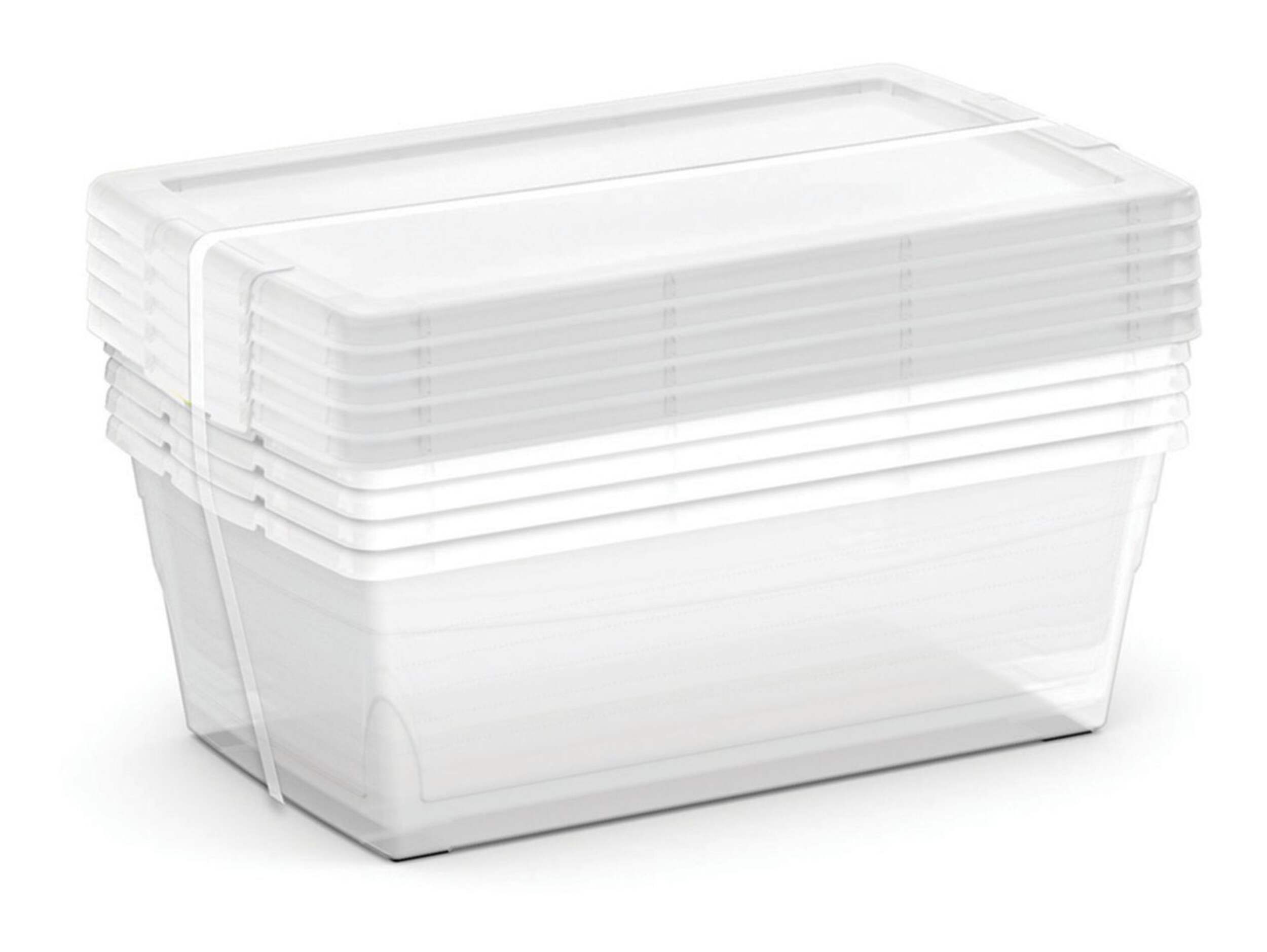 type A Clarity Transparent Shoe Box/Storage Box with Lid, 6-L, 5-pk Front_Angled_Right