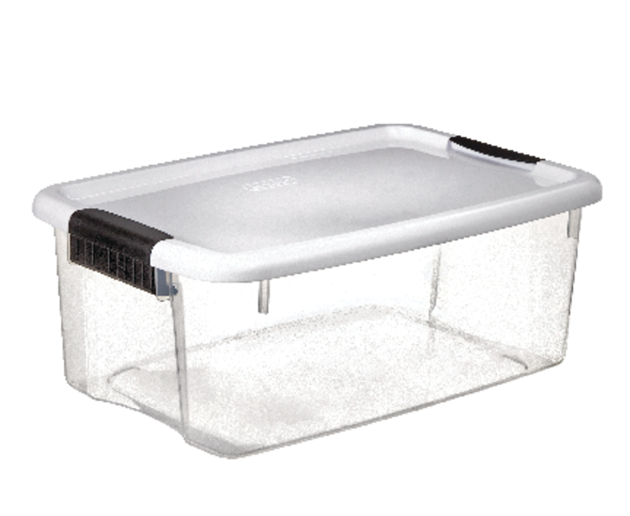 Sterilite 30 Quart/28 Liter Ultra Latch Box, Clear with a White
