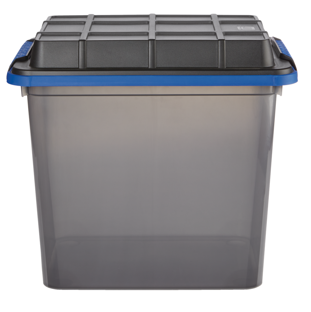 Mastercraft Tinted Heavy Duty Latched Tote/Storage Box with Lid