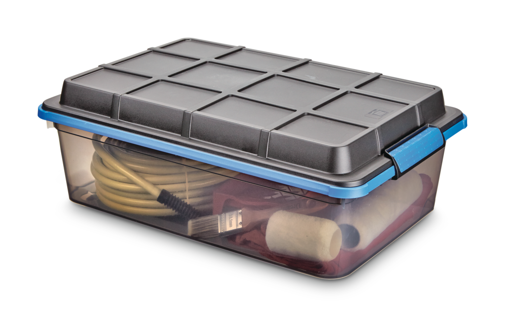 Mastercraft Tinted Transparent Heavy Duty Storage Box with Latched Lid