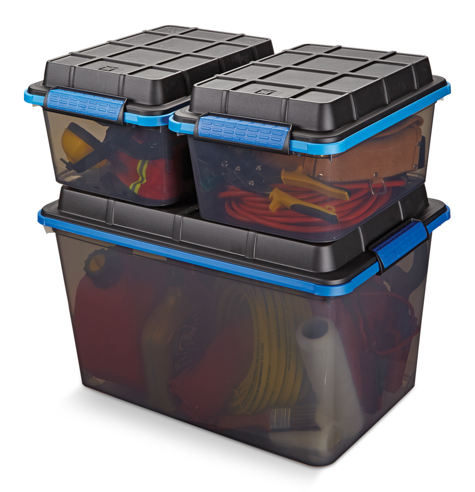 Mastercraft Tinted Transparent Heavy Duty Storage Box with Latched Lid