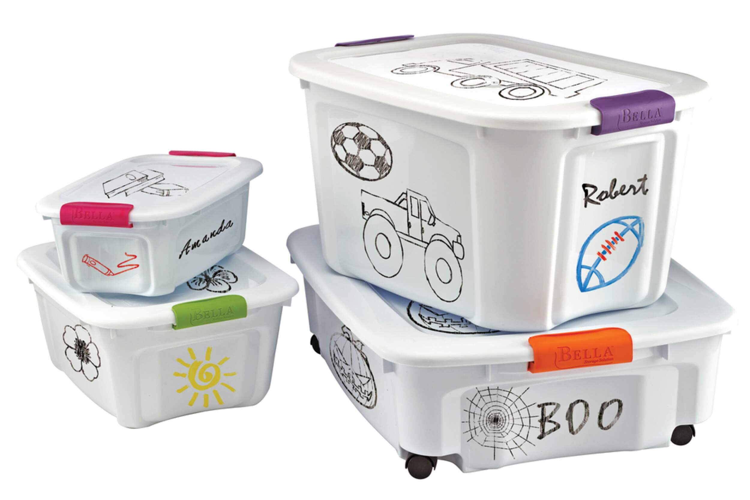 Bac de rangement sous le lit Bella Storage Solution, 34 L Composite_or_Mixed