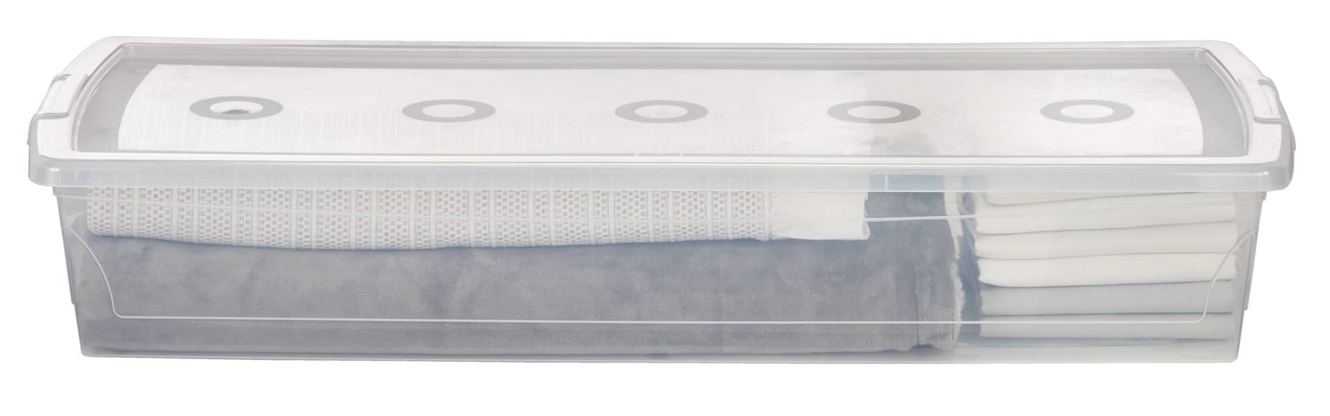 type A Clarity Transparent Under the Bed Storage Box with Lid 50 L Canadian Tire