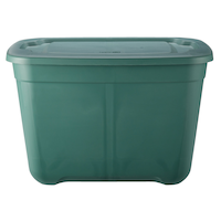 type A Restore Stackable Storage Box with Lid, 68-L, Green