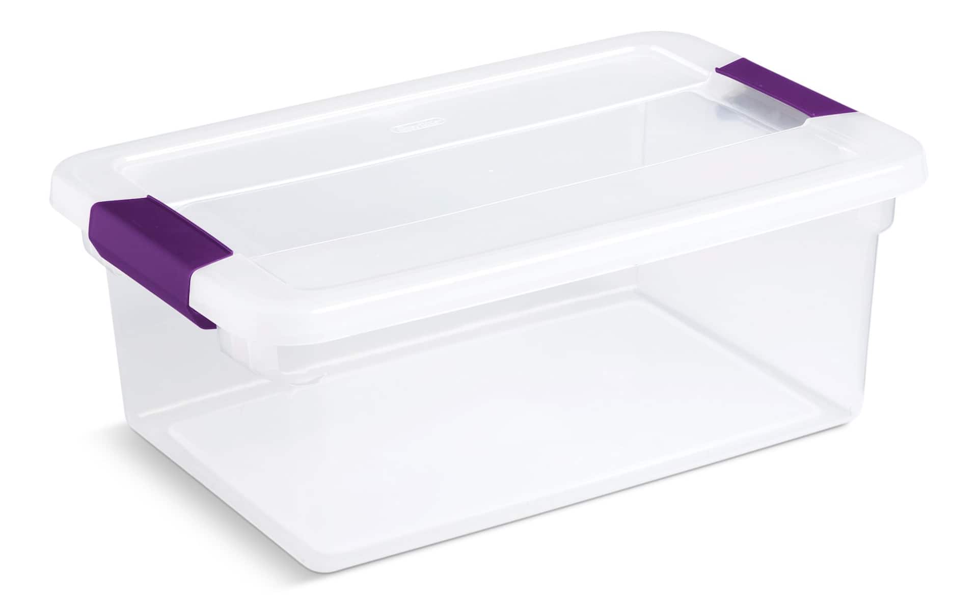 Sterilite ClearView Storage Box with Latched Lid, 14-L