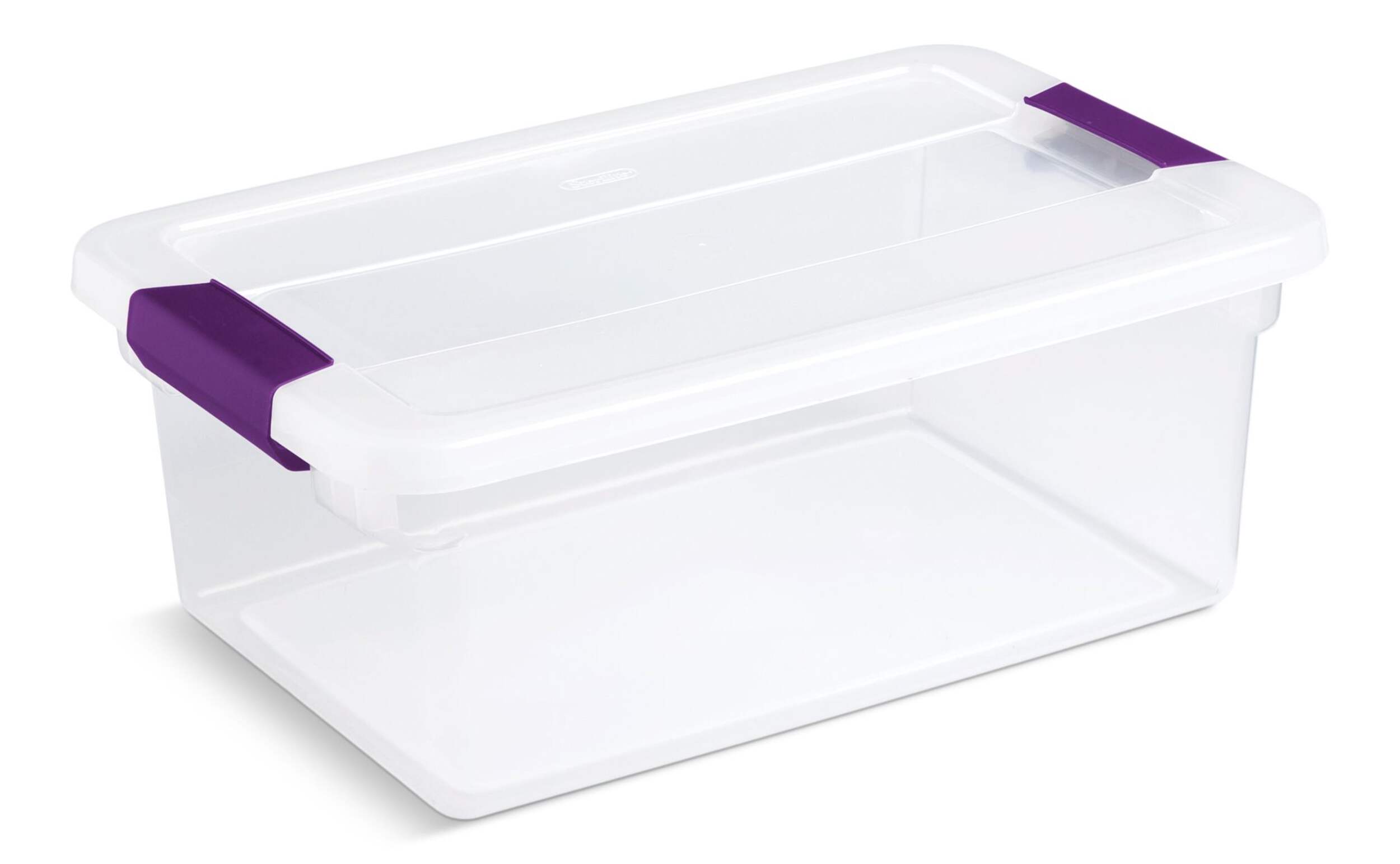 Sterilite ClearView Storage Box with Latched Lid, 14-L Front_Angled_Right