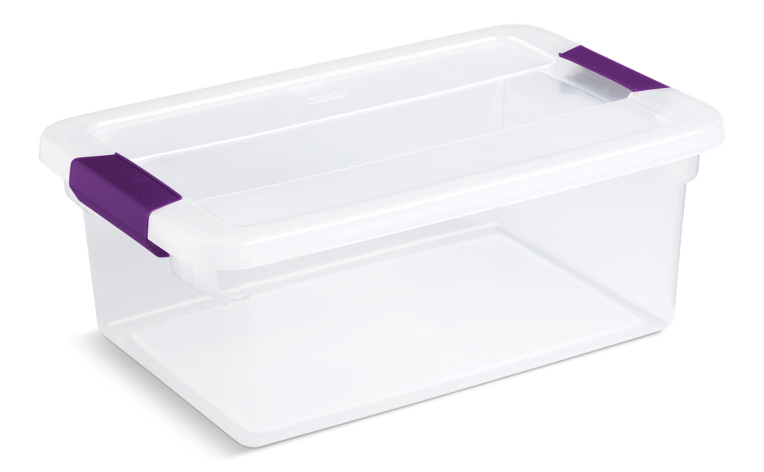 Sterilite ClearView Storage Box with Latched Lid, 14-L Front_Angled_Right