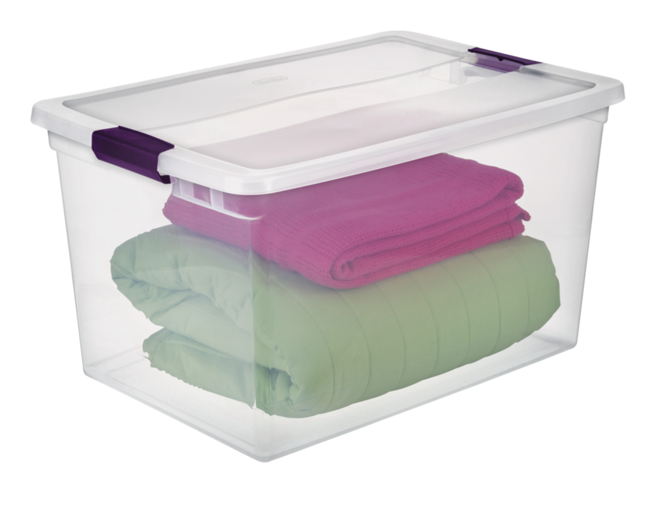 Sterilite ClearView Storage Box with Latched Lid, 62-L