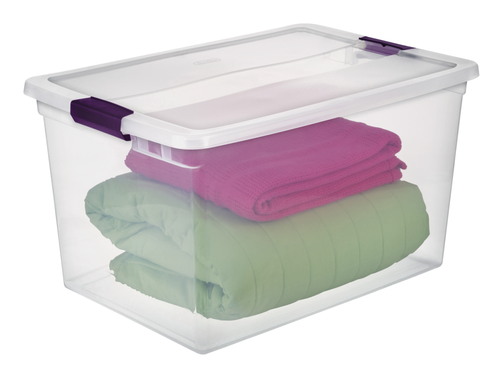 Sterilite ClearView Storage Box with Latched Lid, 62L Canadian Tire
