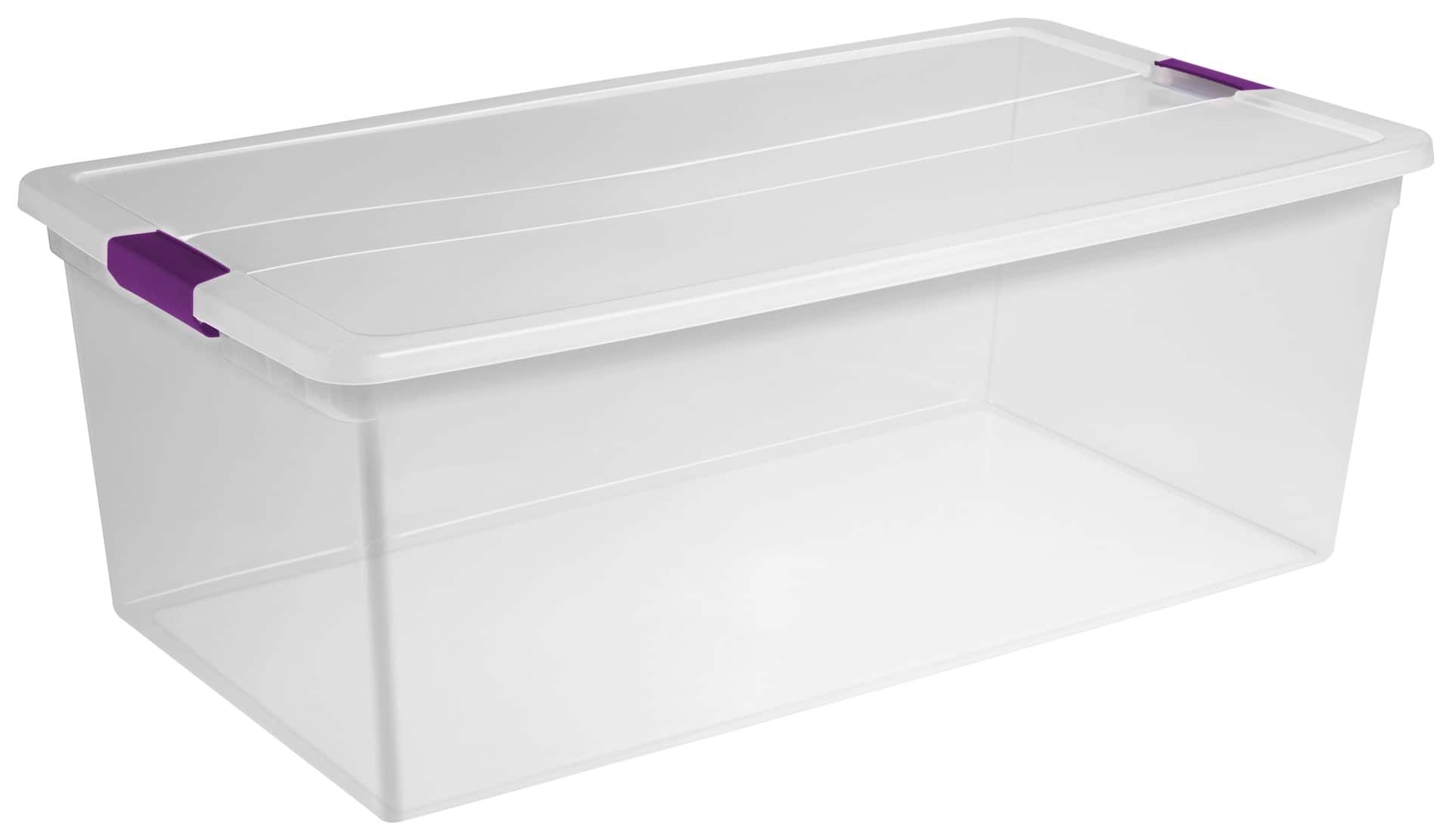 Sterilite ClearView Storage Box with Latched Lid, 104-L