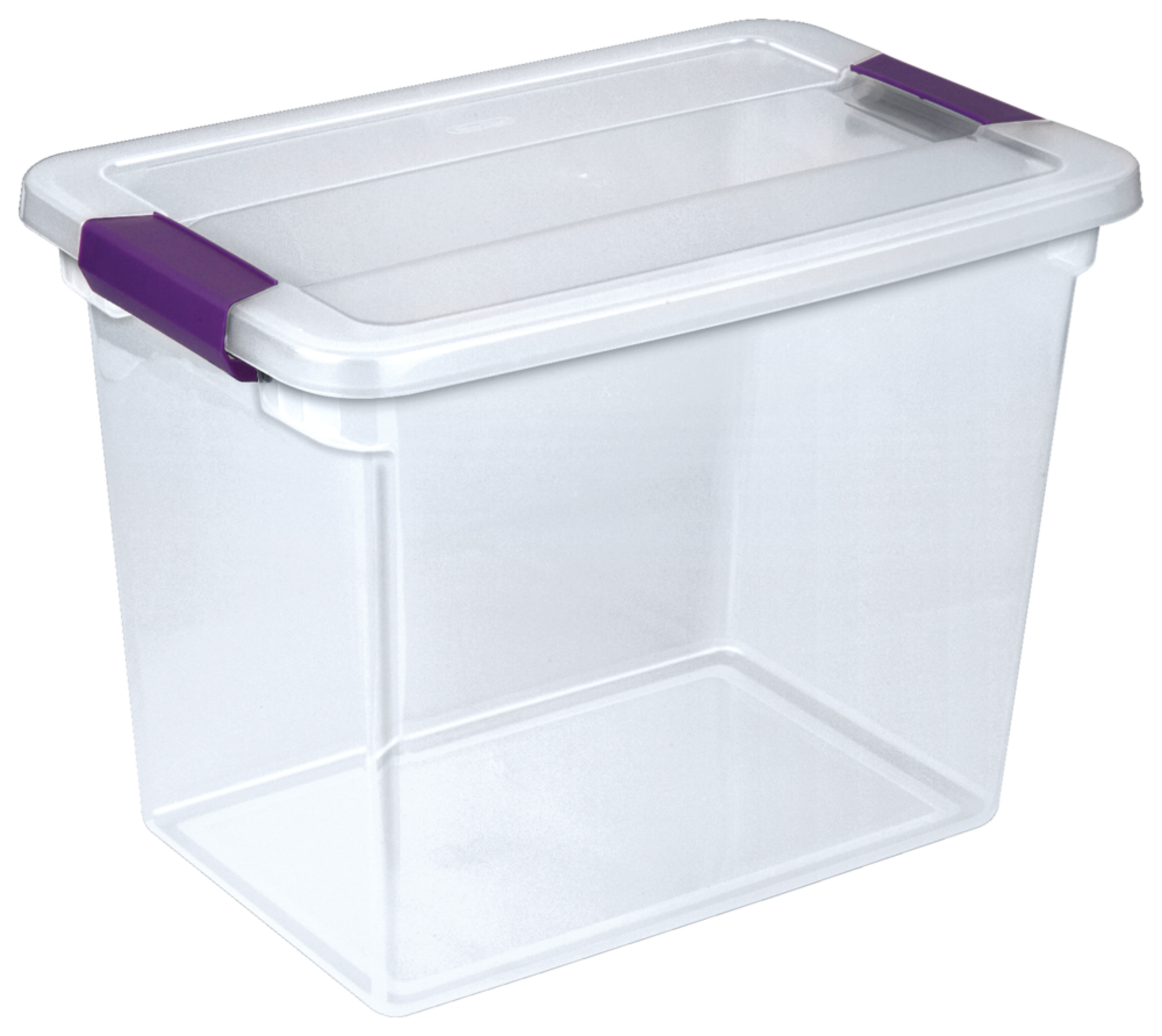 Sterilite ClearView Storage Box with Latched Lid, 26-L Front_Angled_Right