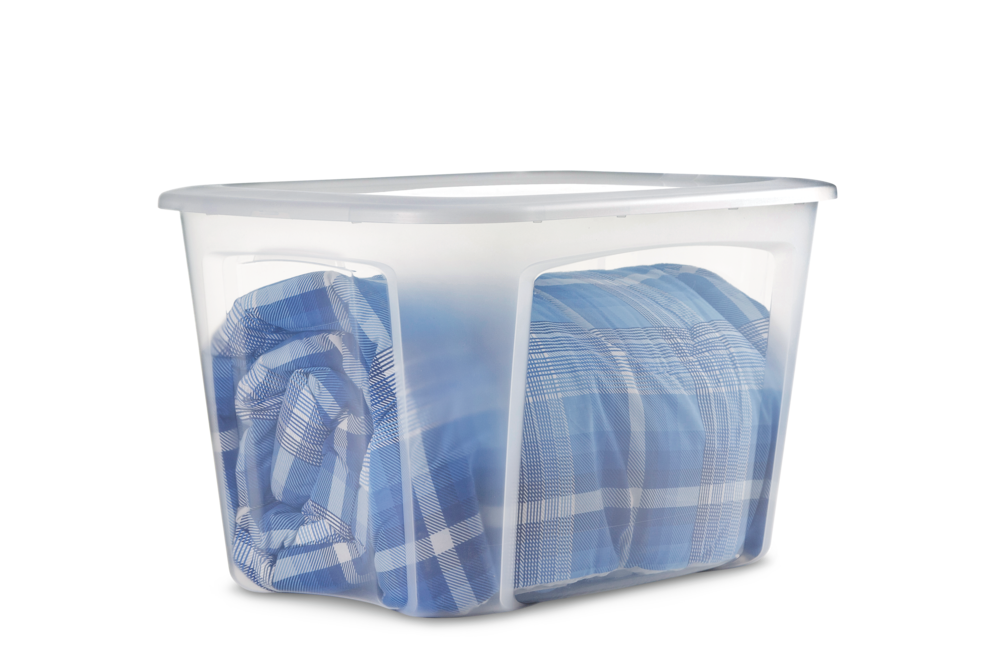 Bella Transparent Storage Box with Lid, 113.6L Canadian Tire