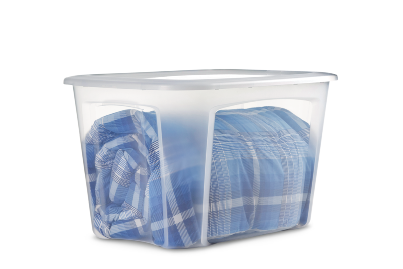 Bella Transparent Storage Box with Lid, 113.6L Canadian Tire