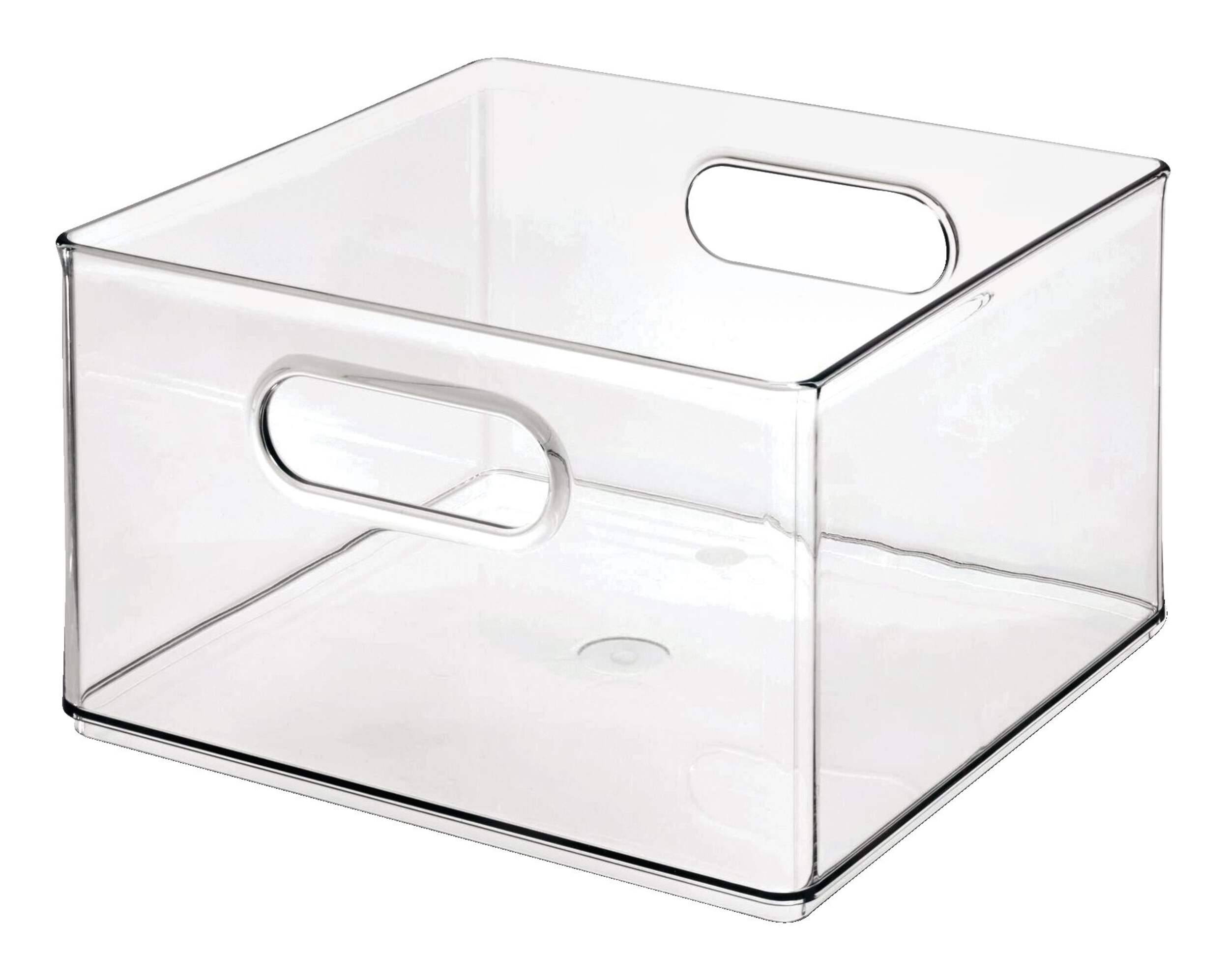 The Home Edit by iDESIGN Clear Stackable Organizing Storage Bin, 8.2-L Front_Three_Fourths_Angled_Left