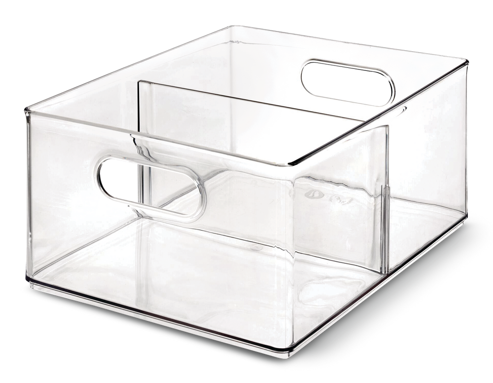 The Home Edit by iDESIGN Clear Stackable Divided Deep Organizing