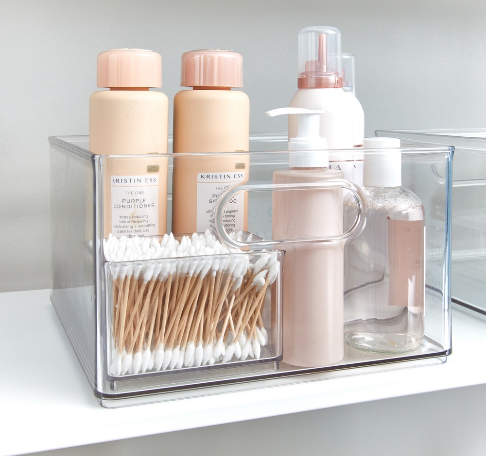 The Home Edit by iDESIGN Clear Stackable Large Shallow Organizing