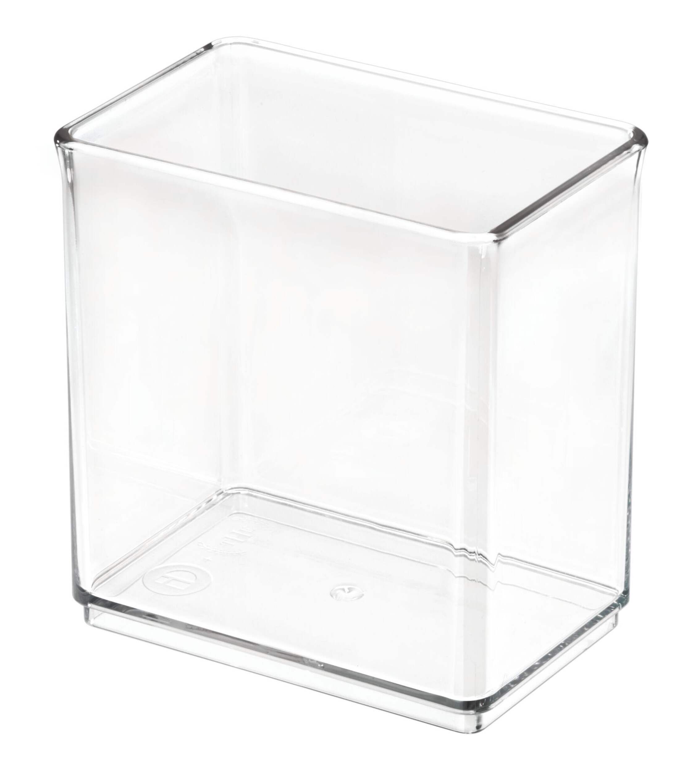 The Home Edit by iDESIGN Clear Stackable Deep Organizing Storage Bin, 1-L Front_Angled_Left