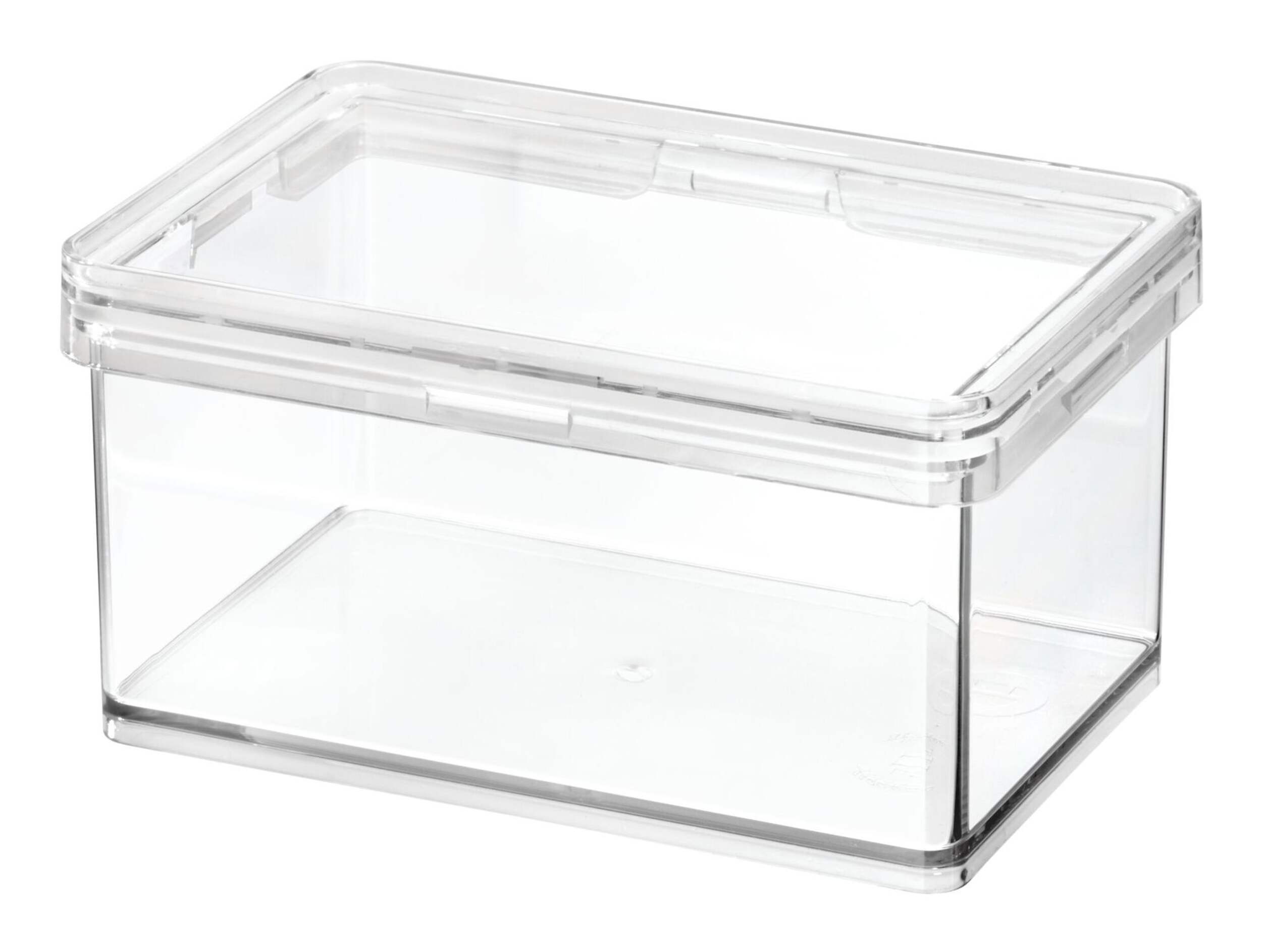 The Home Edit by iDESIGN Clear Stackable Small Canister with Air Tight Lid, 0.47-L Front_Angled_Left