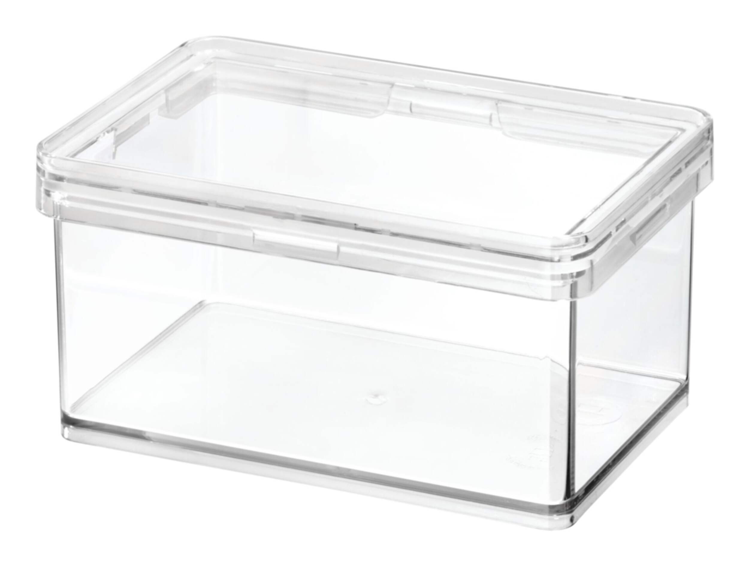 The Home Edit by iDESIGN Clear Stackable Small Canister with Air Tight Lid, 0.47-L Front_Angled_Left