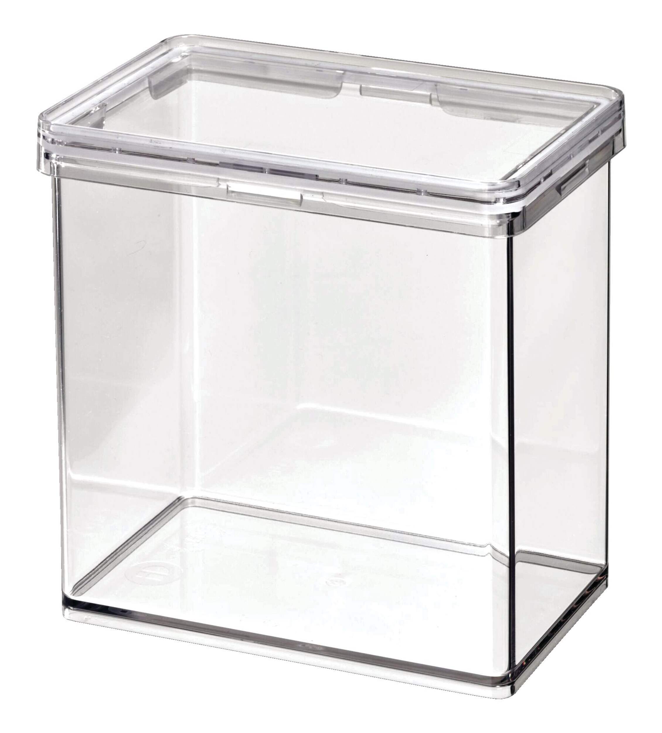 The Home Edit by iDESIGN Clear Stackable Medium Canister with Air Tight Lid, 1.42-L Front_Three_Fourths_Angled_Left