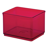 The Home Edit by iDESIGN Stackable Small Organizing Storage Bin, 0.45-L, Red Front_Three_Fourths_Angled_Left