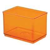 The Home Edit by iDESIGN Stackable Small Organizing Storage Bin, 0.45-L, Orange Front_Three_Fourths_Angled_Left