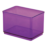 Bac de rangement empilable The Home Edit par iDESIGN, violet, petit, 0,45 L Front_Angled_Left