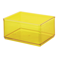 The Home Edit by iDESIGN Stackable Medium Organizing Storage Bin, 0.52L, Yellow Front_Angled_Left