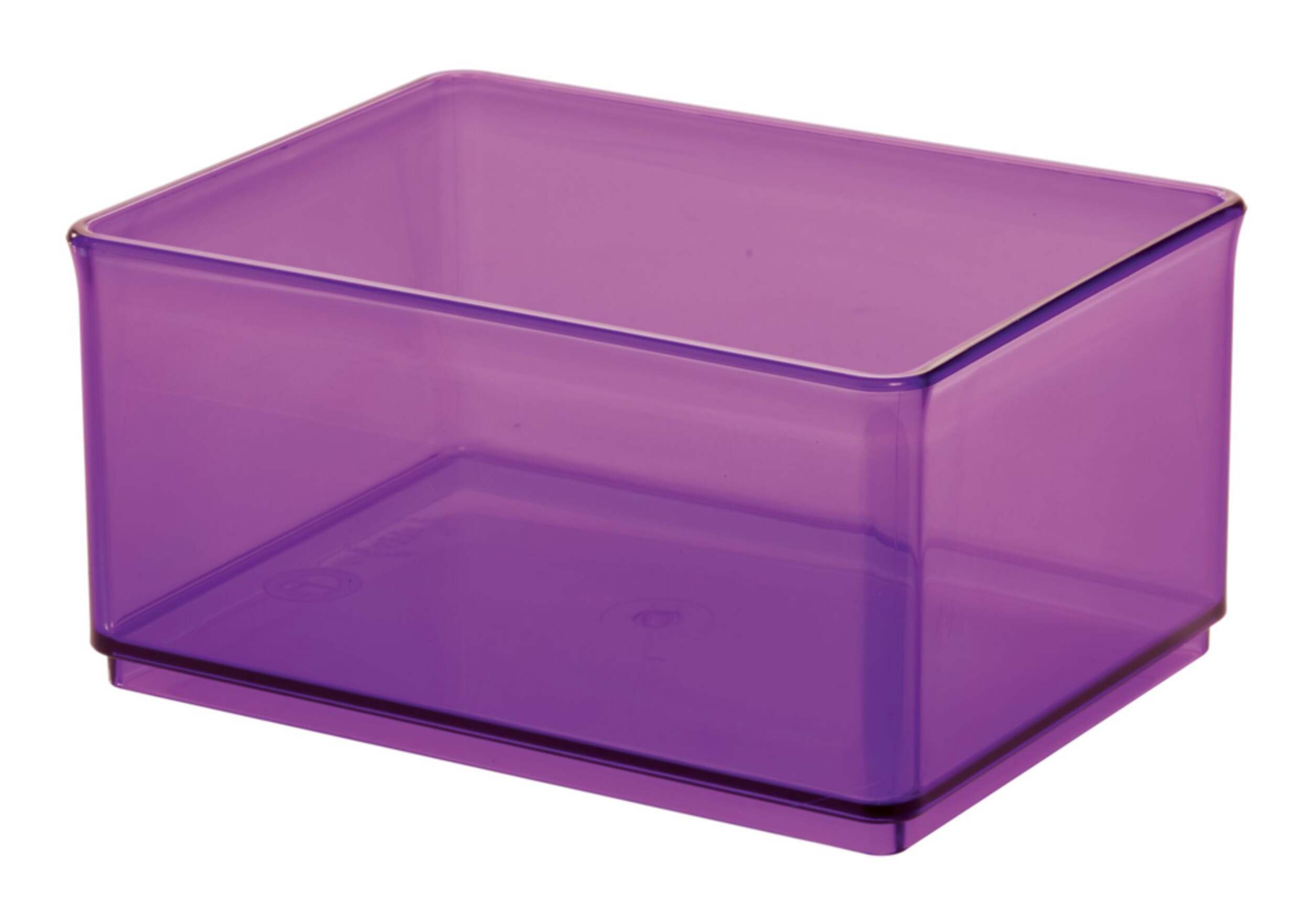 The Home Edit by iDESIGN Stackable Medium Organizing Storage Bin, 0.52L, Violet Front_Angled_Left
