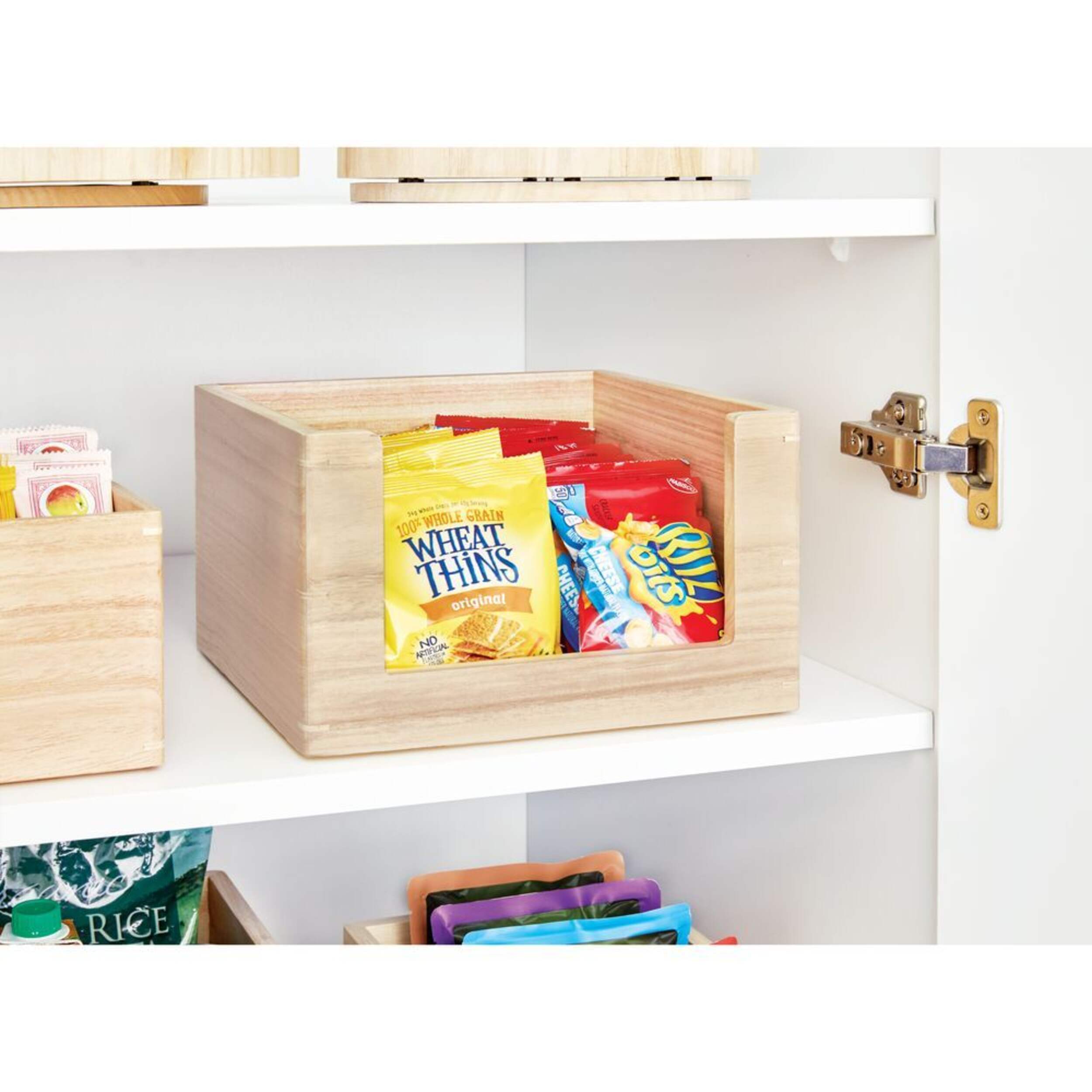 The Home Edit by iDESIGN Open Front Wood Organizing Storage Bin, 7.77L Canadian Tire