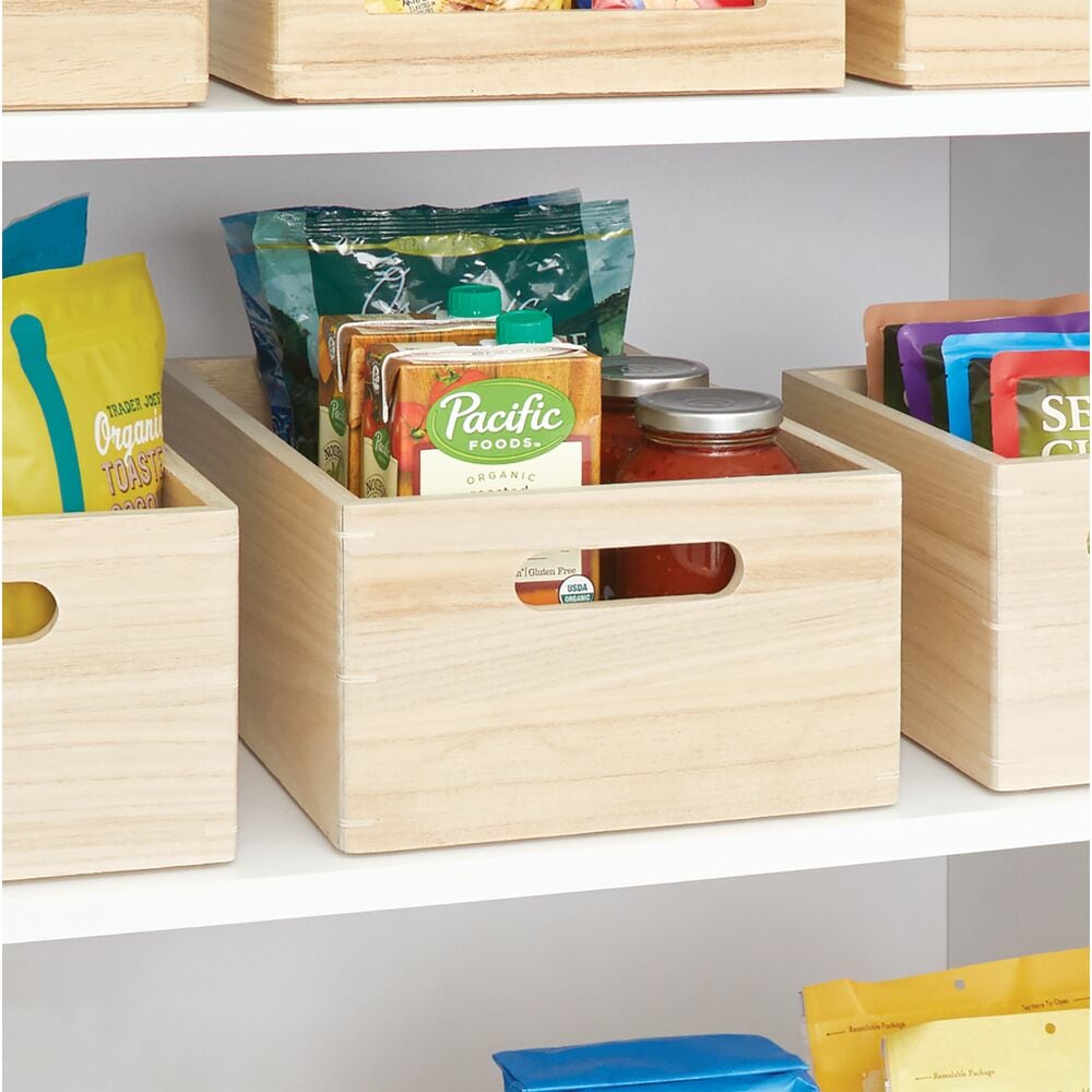 The Home Edit by iDESIGN Large Wood Organizing Storage Bin, 12L