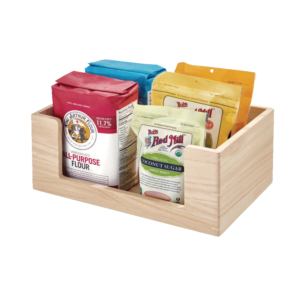 The Home Edit by iDESIGN Large Open Front Wood Organizing Storage Bin