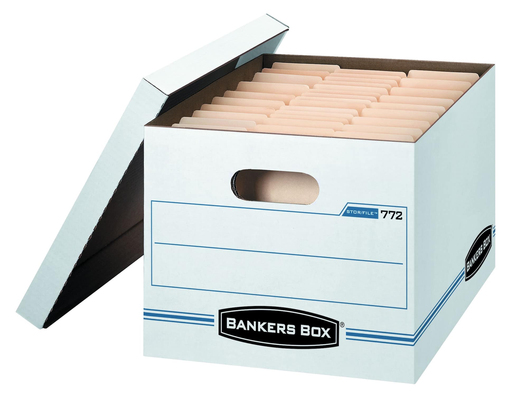 Fellowes Cardboard Bankers Box Filing/Storage Bin with Lid, 30-L, 6-pk