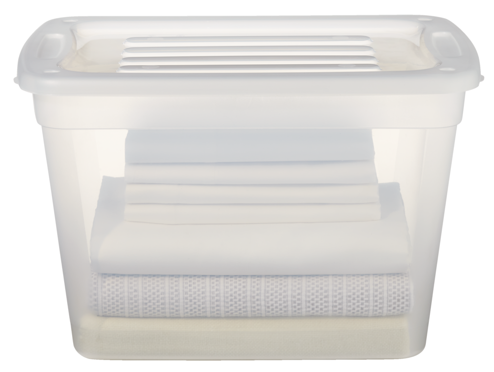 type A Transparent Stackable Storage Box with Lid, 39L Canadian Tire