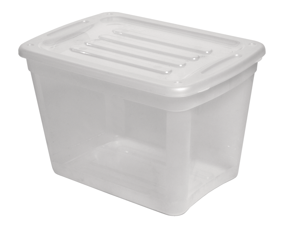 type A Transparent Stackable Storage Box with Lid, 39L Canadian Tire