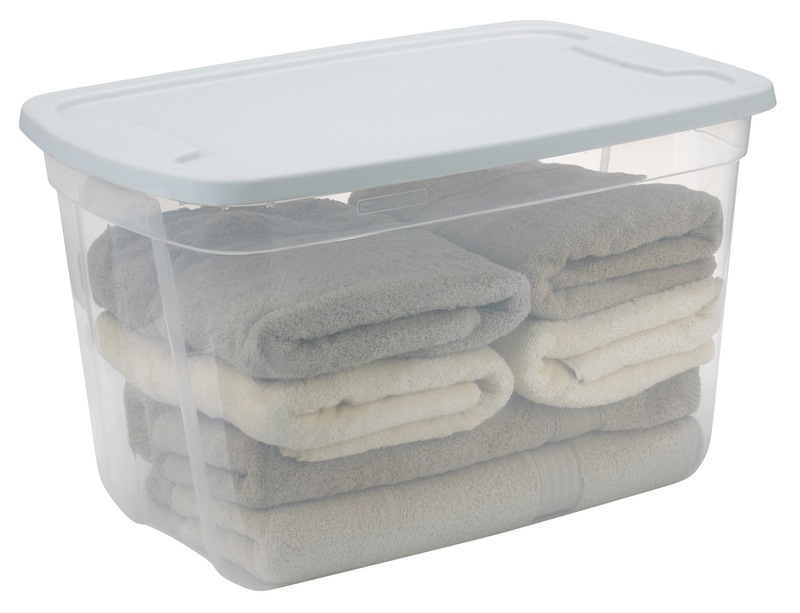 Stackable 72L Clear Tote Container Canadian Tire