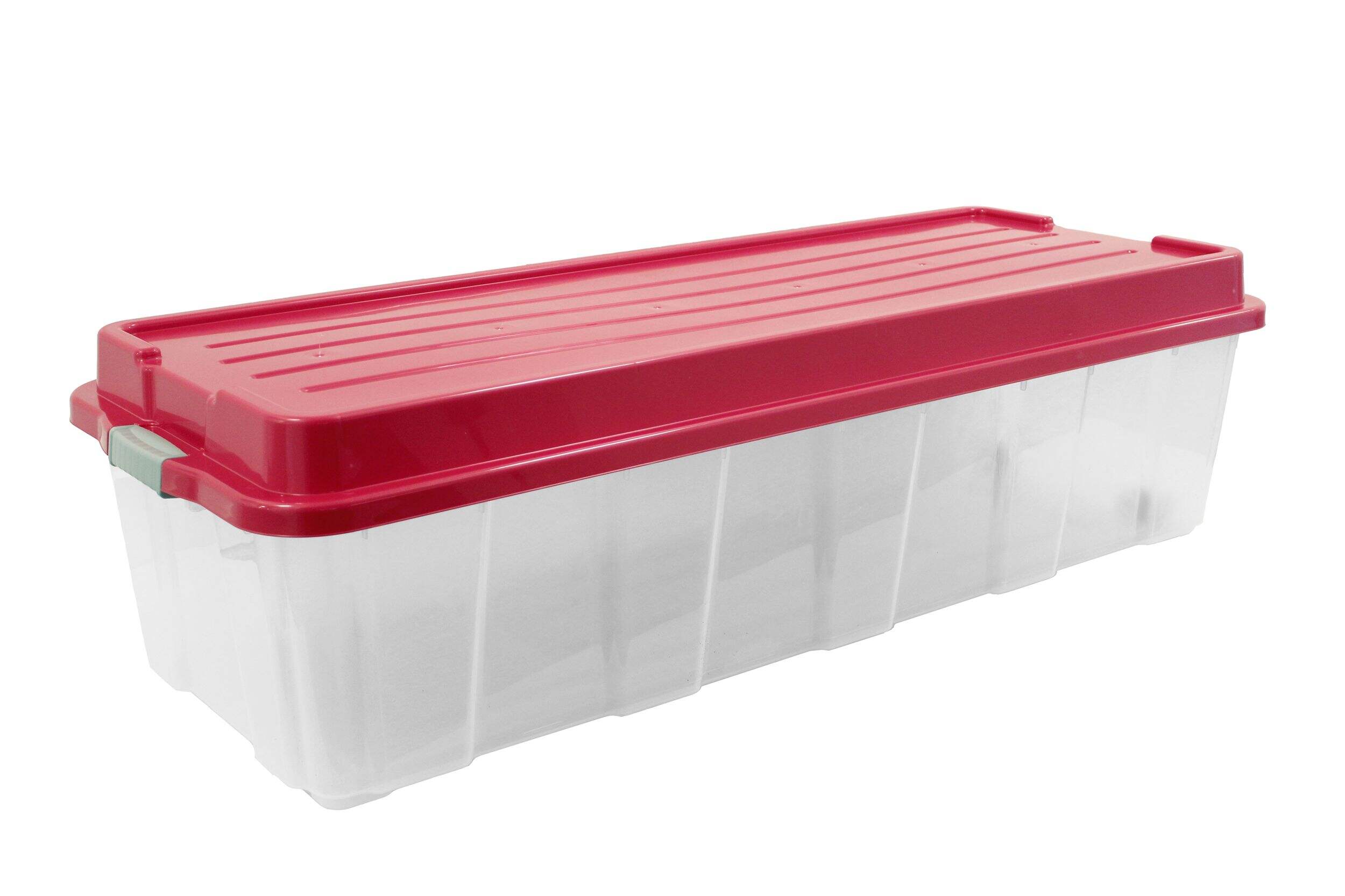 Holiday Transparent Christmas Tree Storage Box with Wheels and Latched