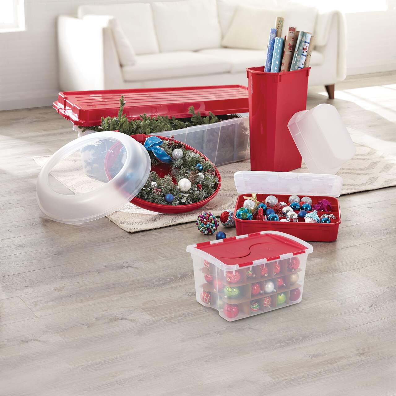3-Layer Christmas Ornament Storage Box by Simply Tidy™