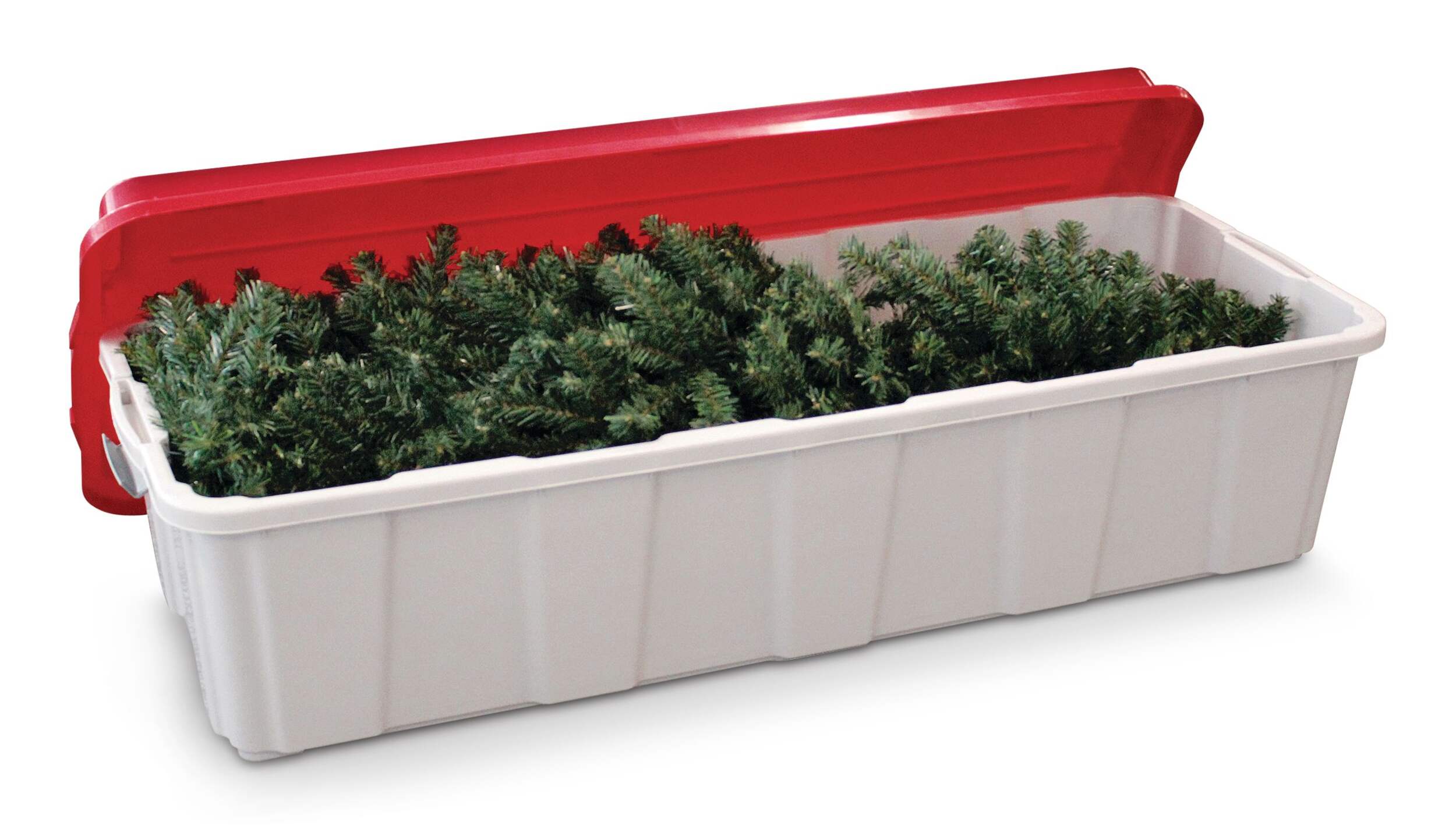 Holiday Transparent Christmas Tree Storage Box with Wheels and Latched