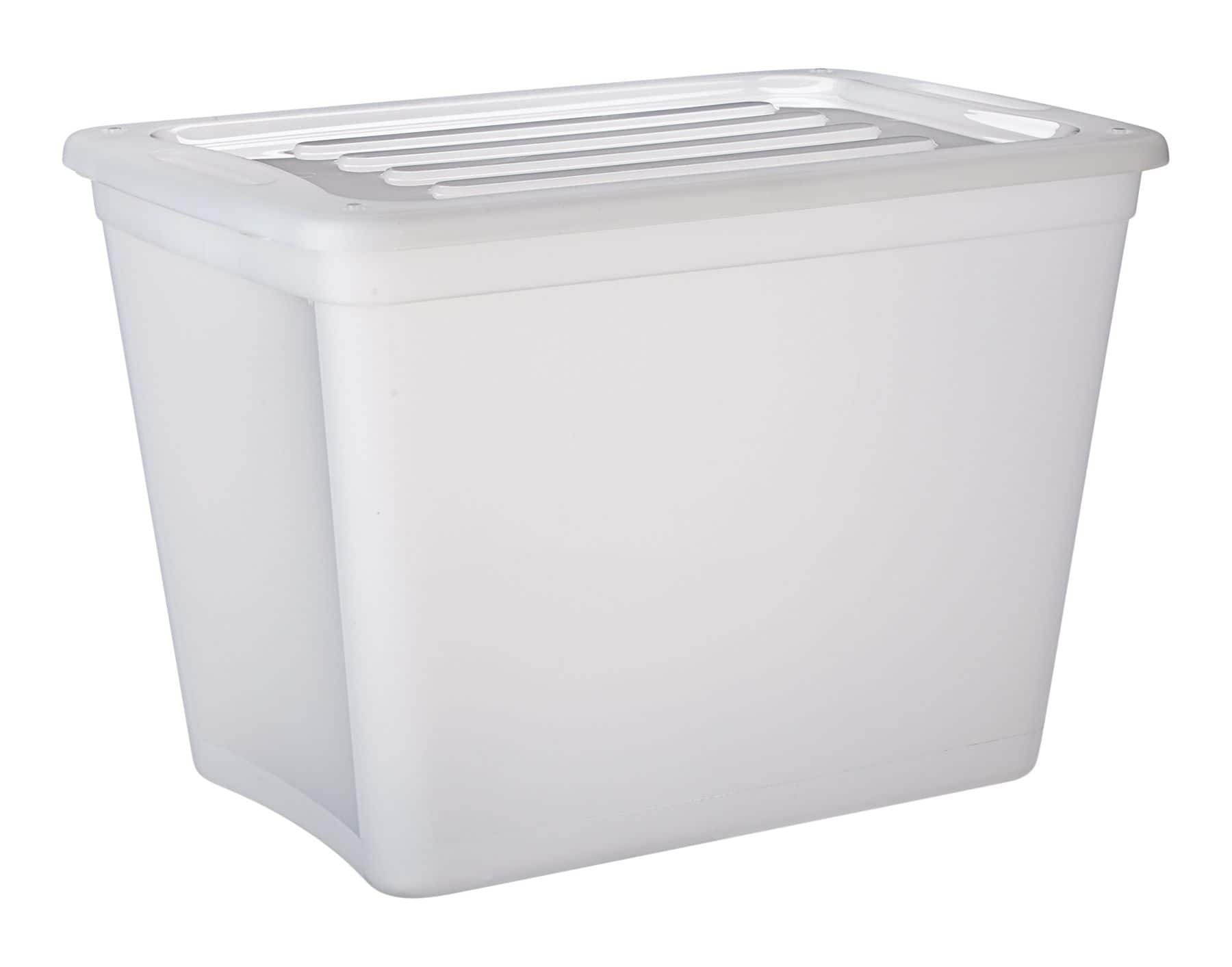 type A Transparent Stackable Storage Box with Lid, 72-L | Canadian Tire