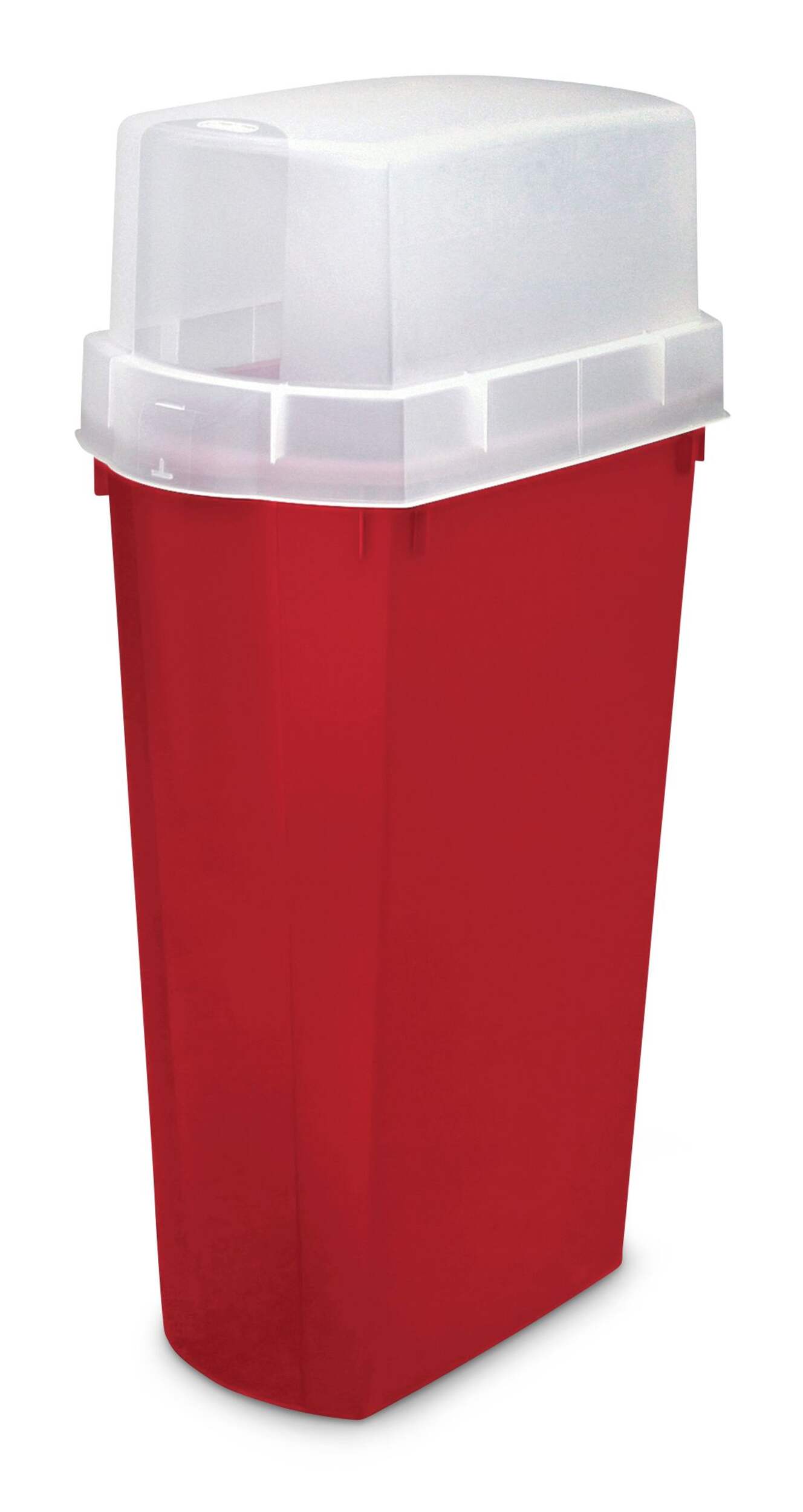 Wrapping Paper Storage Box with Lid, Red, 60-L Front_Three_Fourths_Angled_Right