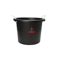 Gracious Living Rope Handled Tub Bucket, 67-L, Black Front_Angled_Right