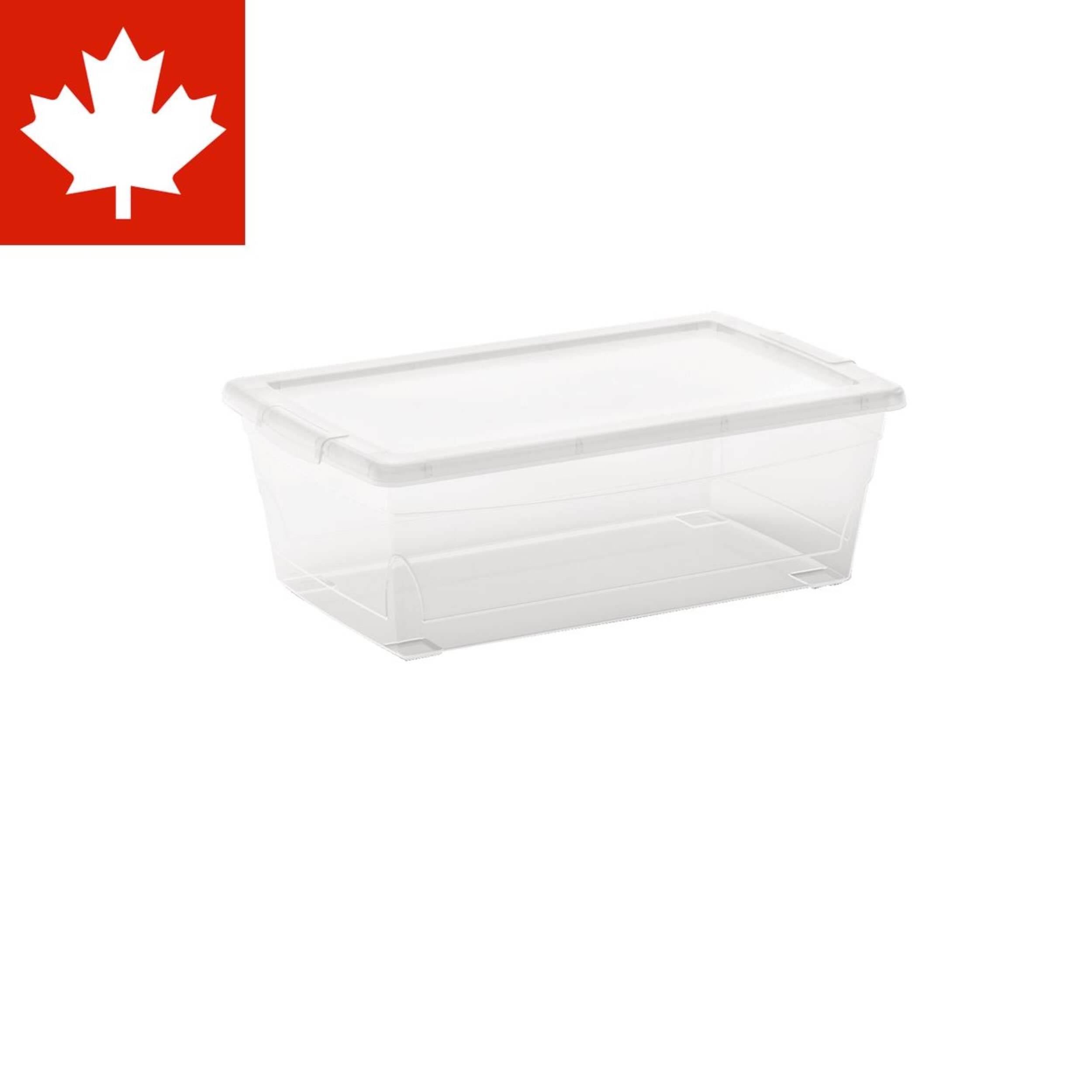 type A Clarity Transparent Storage Box with Lid, 6-L Front_Angled_Right