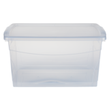 type A Clarity Transparent Storage Box with Lid, 50-L Front_Elevated