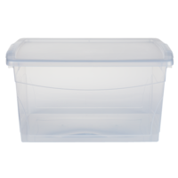 type A Clarity Transparent Storage Box with Lid, 50-L Front_Elevated